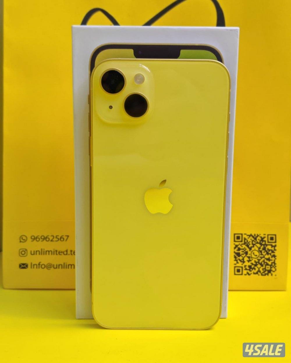 ايفون 14 بلس  128 جيجا – أصفر iPhone 14 Plus 128GB Yellow  Battery %865