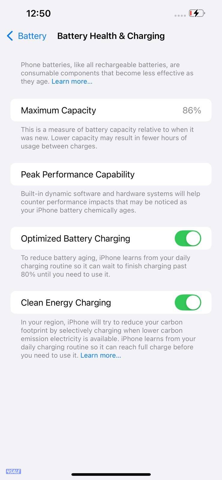 ايفون 14 بلس  128 جيجا – أصفر iPhone 14 Plus 128GB Yellow  Battery %8611