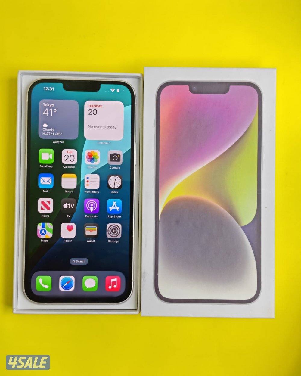 ايفون 14 بلس – 128جيجا – أبيض iPhone 14 Plus 128GB White – Battery 84%1