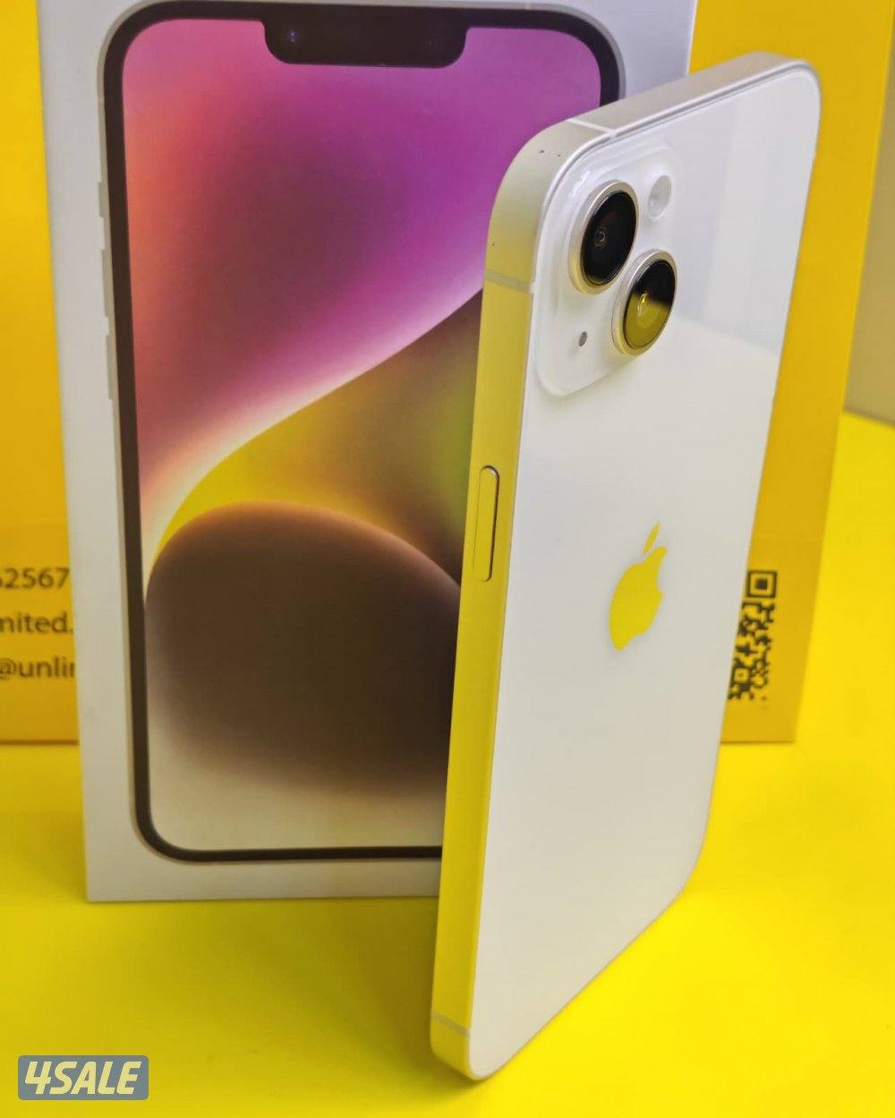 ايفون 14 بلس – 128جيجا – أبيض iPhone 14 Plus 128GB White – Battery 84%7
