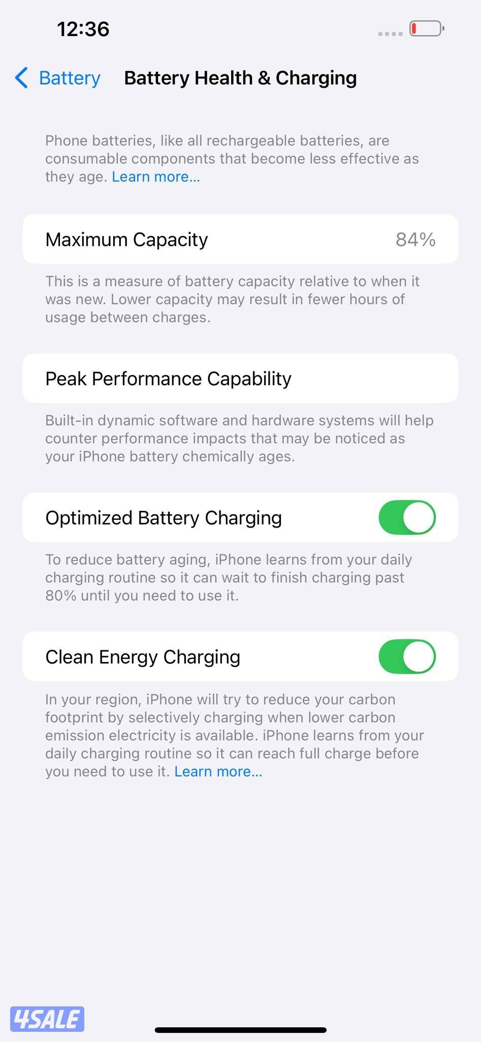 ايفون 14 بلس – 128جيجا – أبيض iPhone 14 Plus 128GB White – Battery 84%14