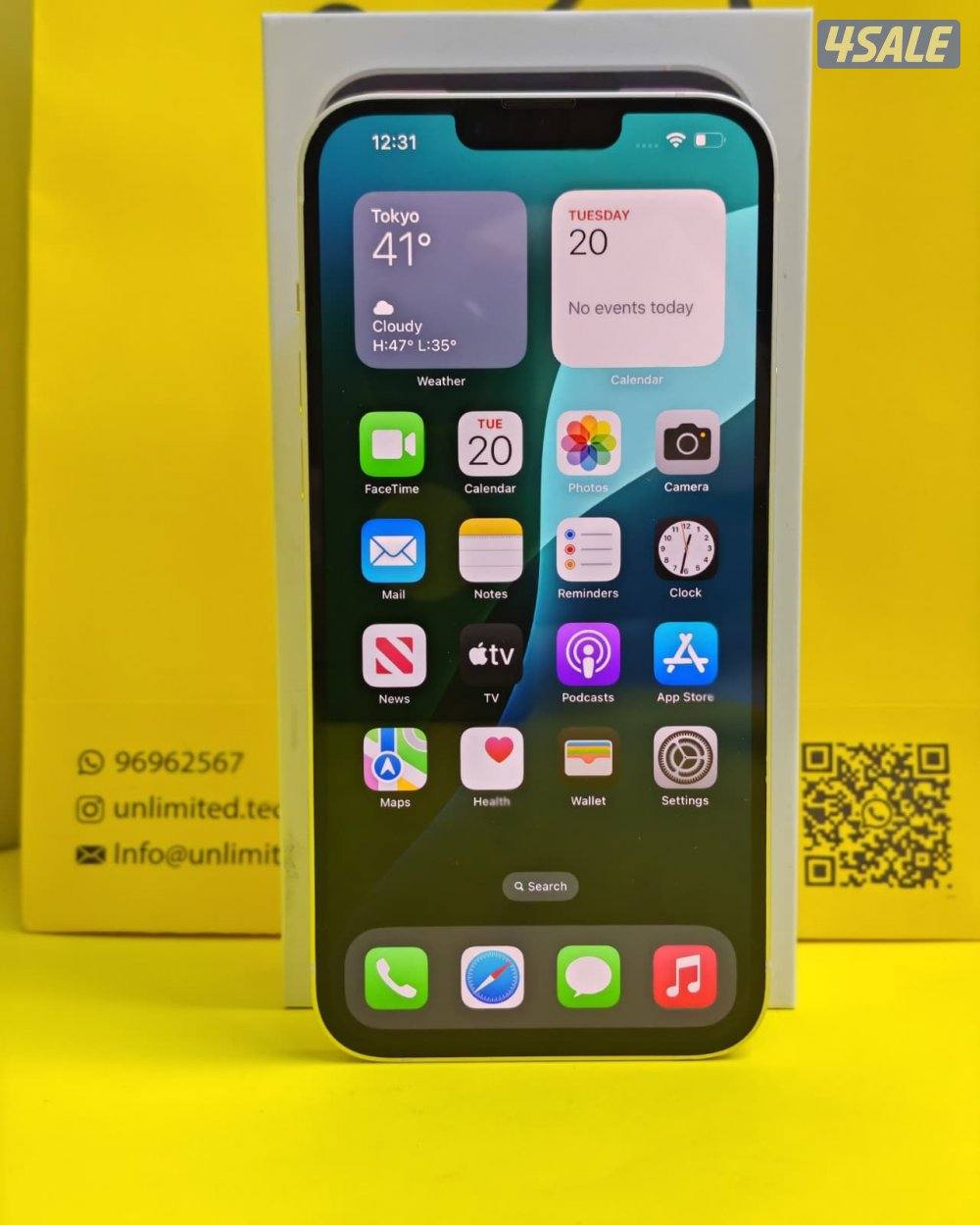 ايفون 14 بلس – 128 جيجا – أبيض iPhone 14 Plus 128GB White –Battery %886