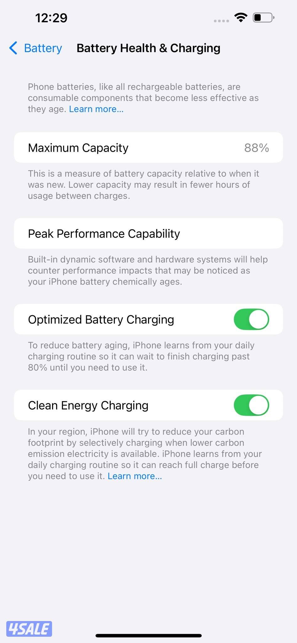 ايفون 14 بلس – 128 جيجا – أبيض iPhone 14 Plus 128GB White –Battery %8812