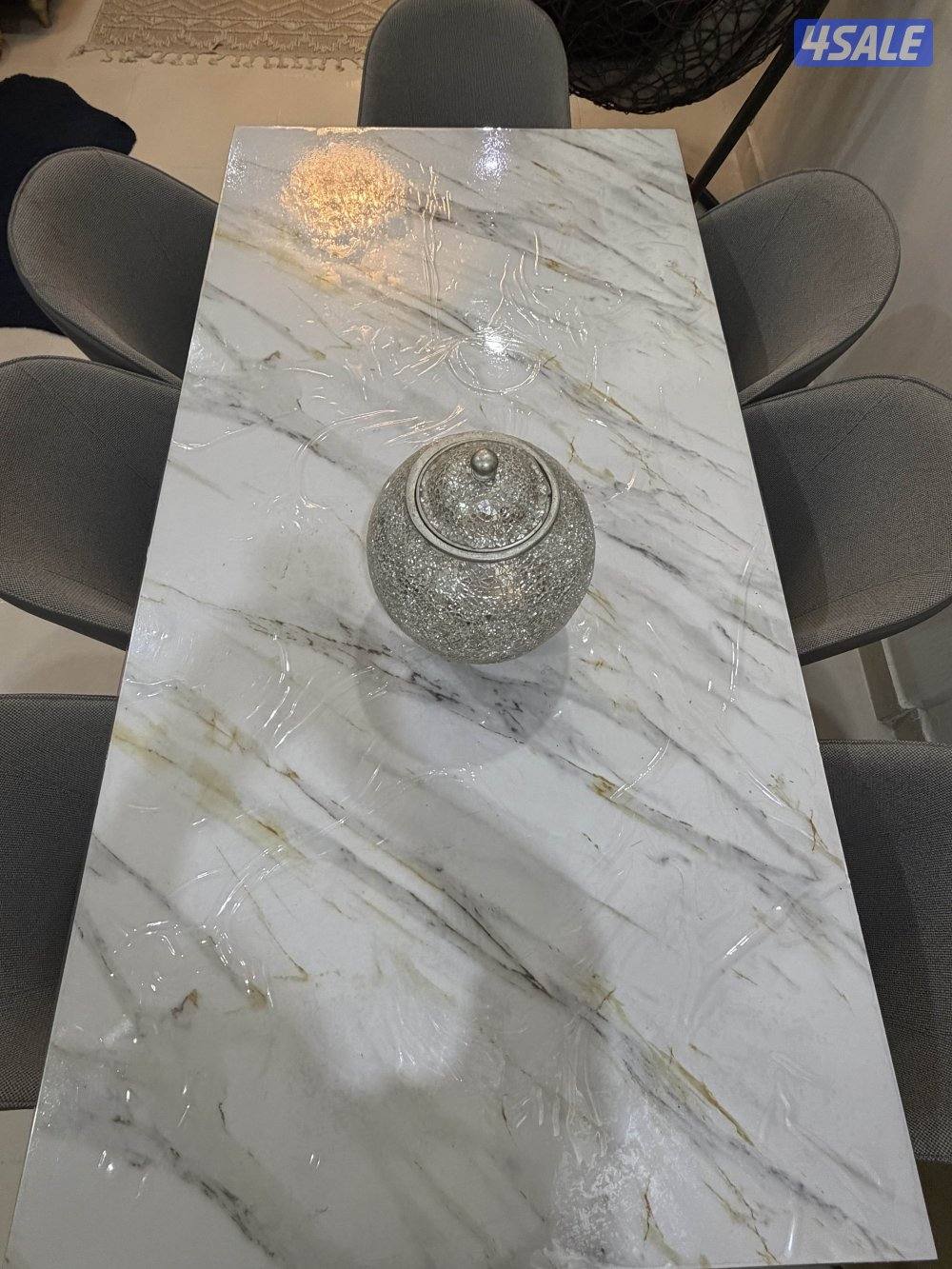 طاولة طعام ميداس + طاولة وسط + كنب تفصيل3