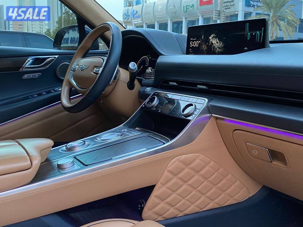 جينسيس GV80 موديل 2021 عداد 93 الف كيلو فقط سيرفس الوكاله شرط الفحص4