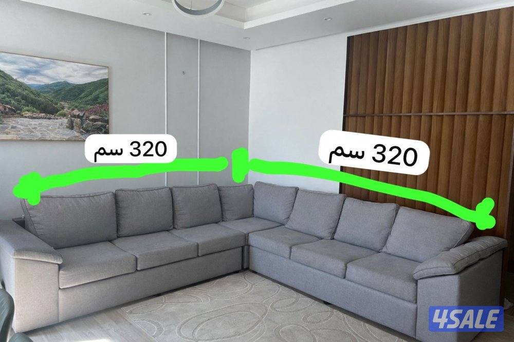 كنبة زاوية مع كوشيات0