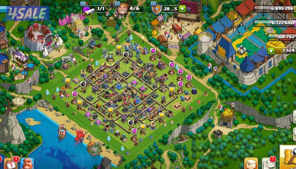 حساب كلاش اوف كلانس تاون 18 ماكس5