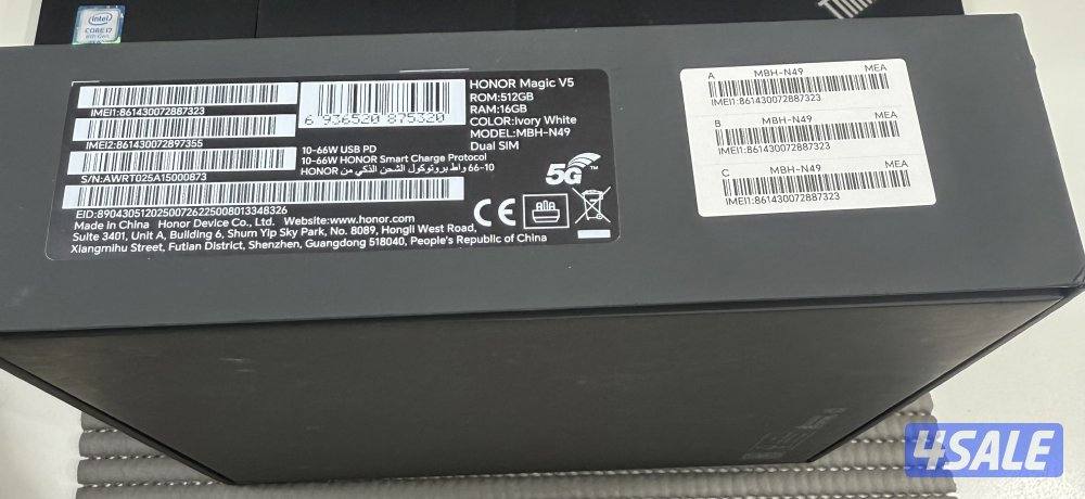 Honor Magic V5 5G 512GB+16GB RAM   White Used.8