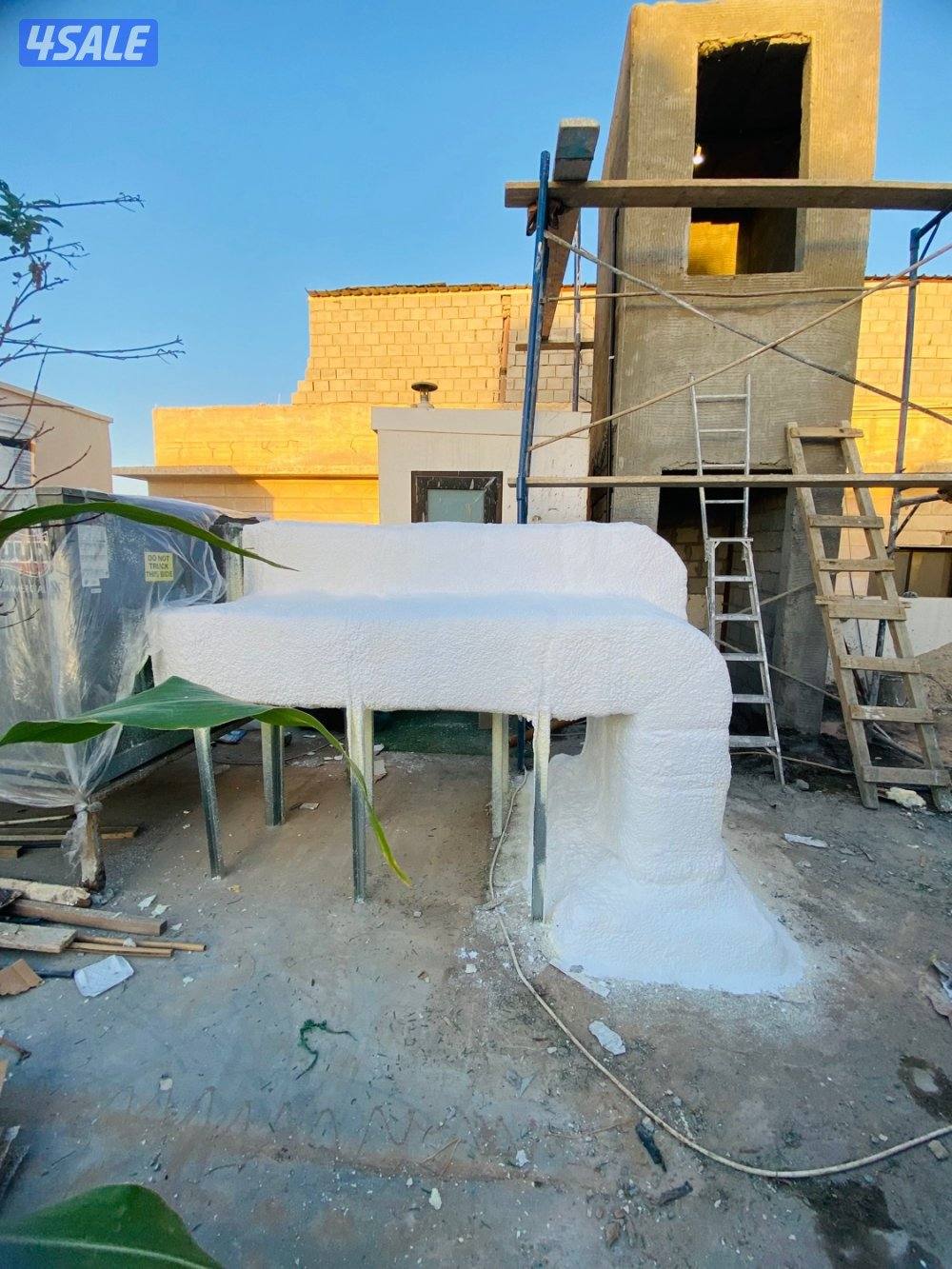 عازل امريكي ( الرش الامريكي فووم) عازل ميه وصوت وحراه1