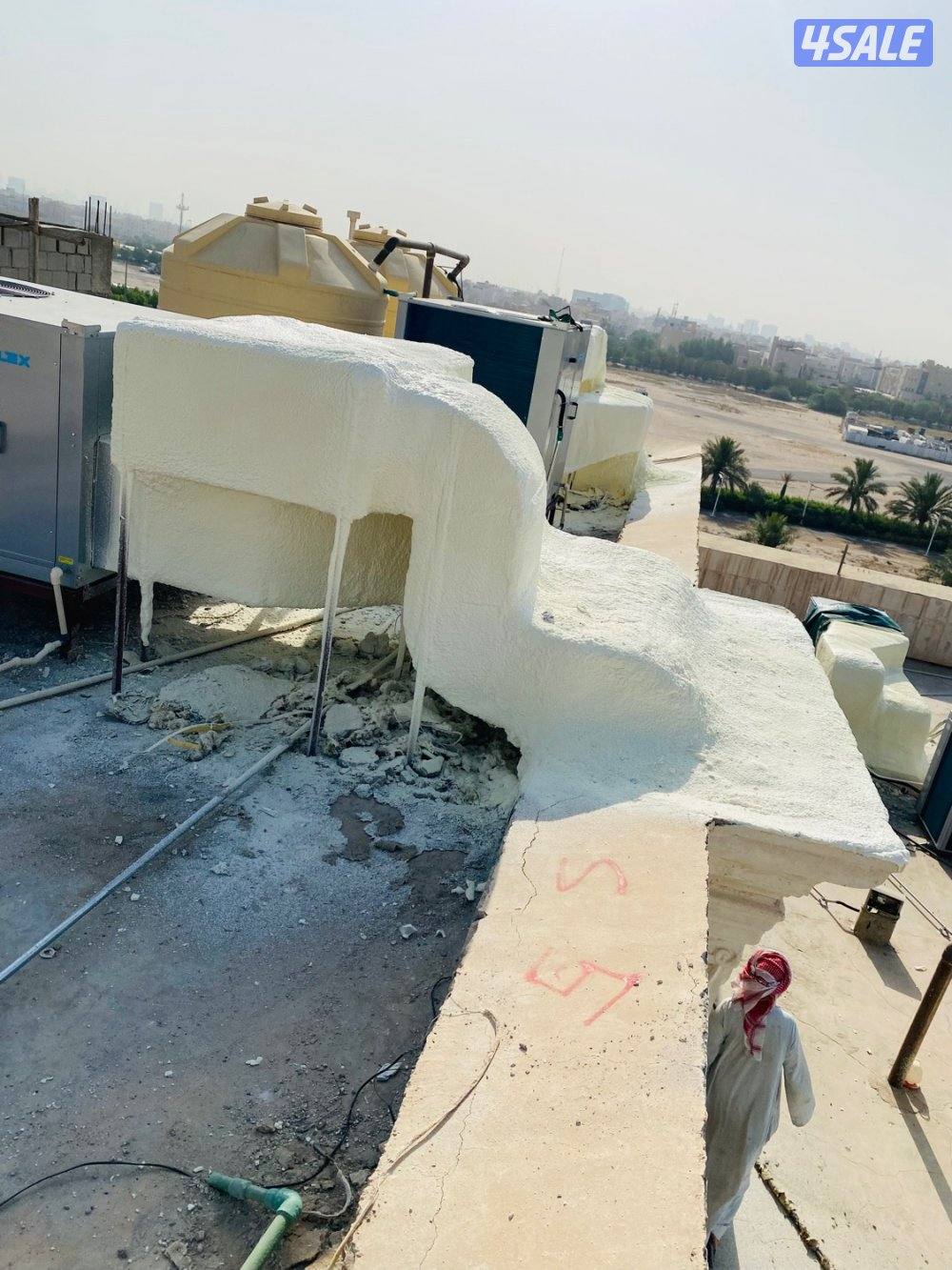 عازل امريكي ( الرش الامريكي فووم) عازل ميه وصوت وحراه12