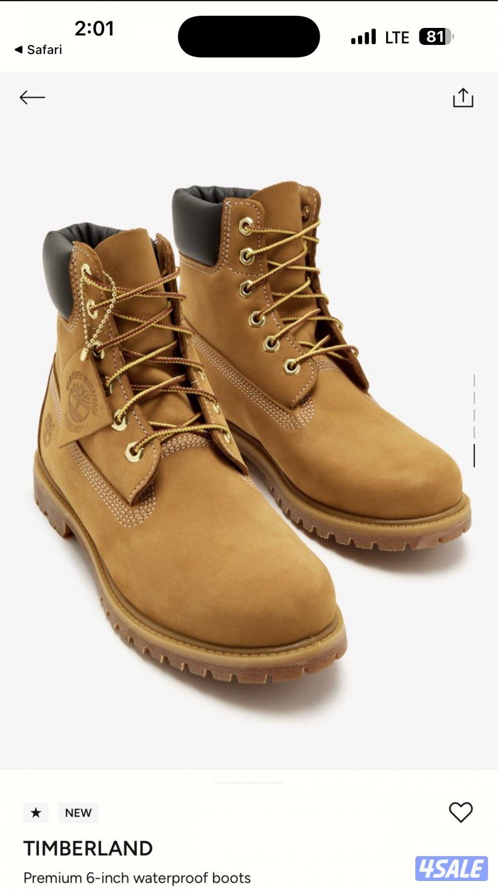 تمبرلاند أصلي جديد مقاس 42 يلبس 433