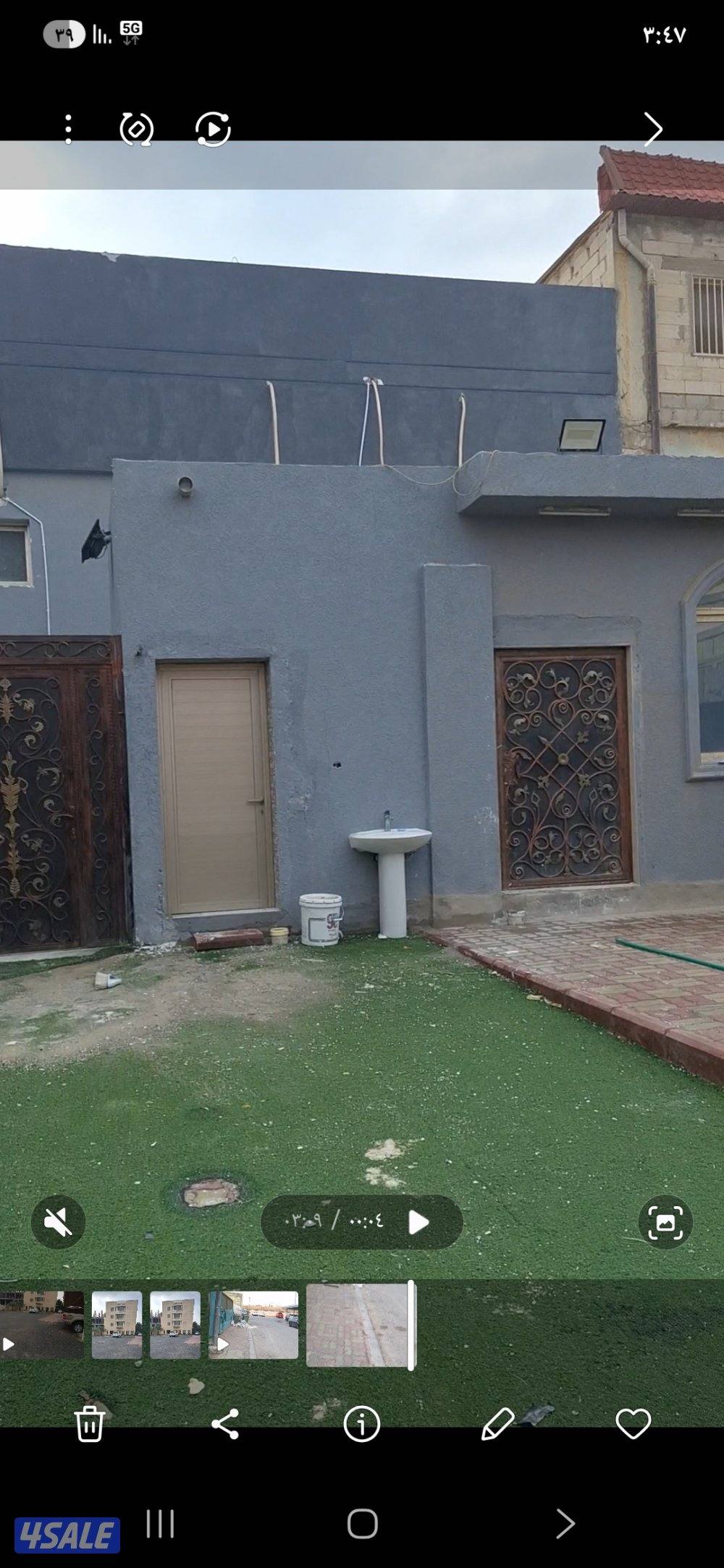 للايجار بالرقه  قطعه ١ بيت دورين وملحق دورين0