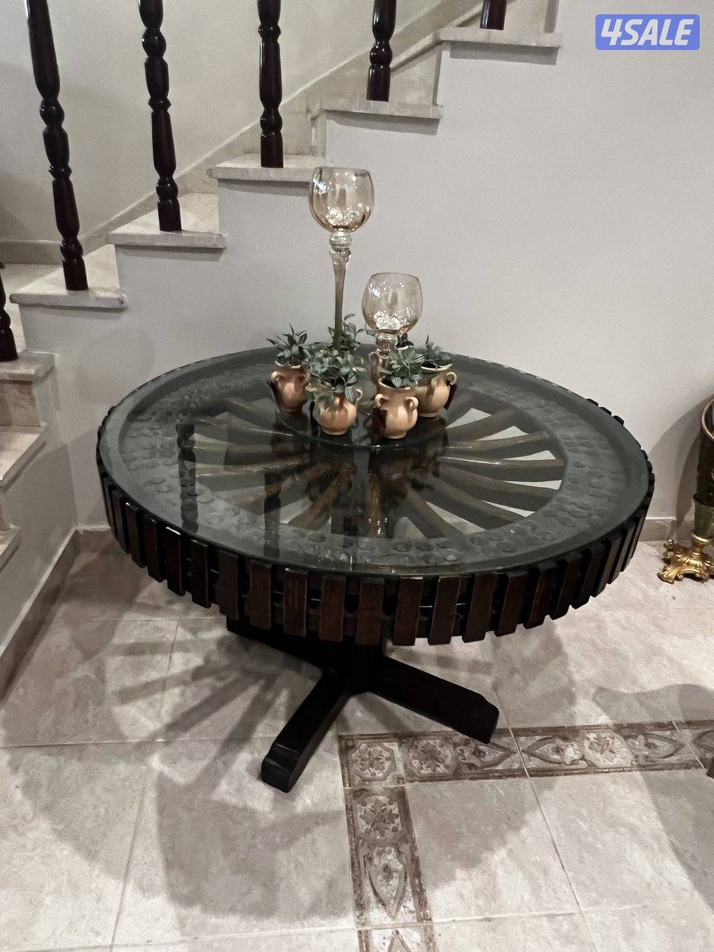 اثاث سرداب كامل 4 جلسات شبه جديده من دومين وطاولة طعام بخزاينها8