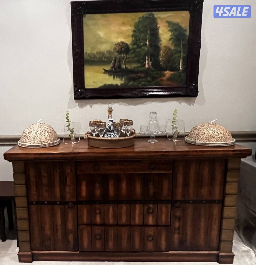 اثاث سرداب كامل 4 جلسات شبه جديده من دومين وطاولة طعام بخزاينها9