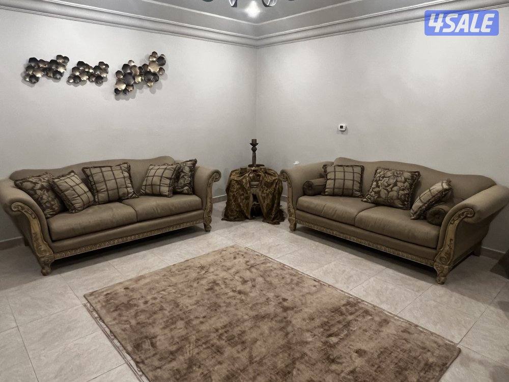 اثاث سرداب كامل 4 جلسات شبه جديده من دومين وطاولة طعام بخزاينها12