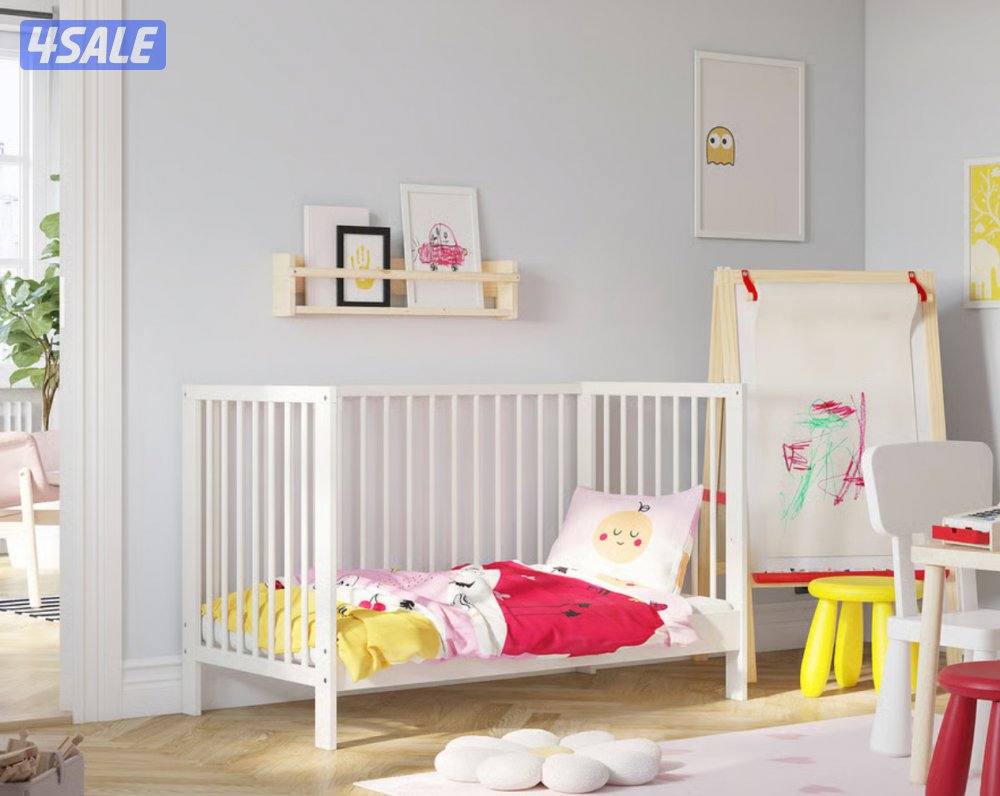 سرير بيبي للأطفال من إيكيا مع بانيو استحمام مع لحاف مع مرتبة10