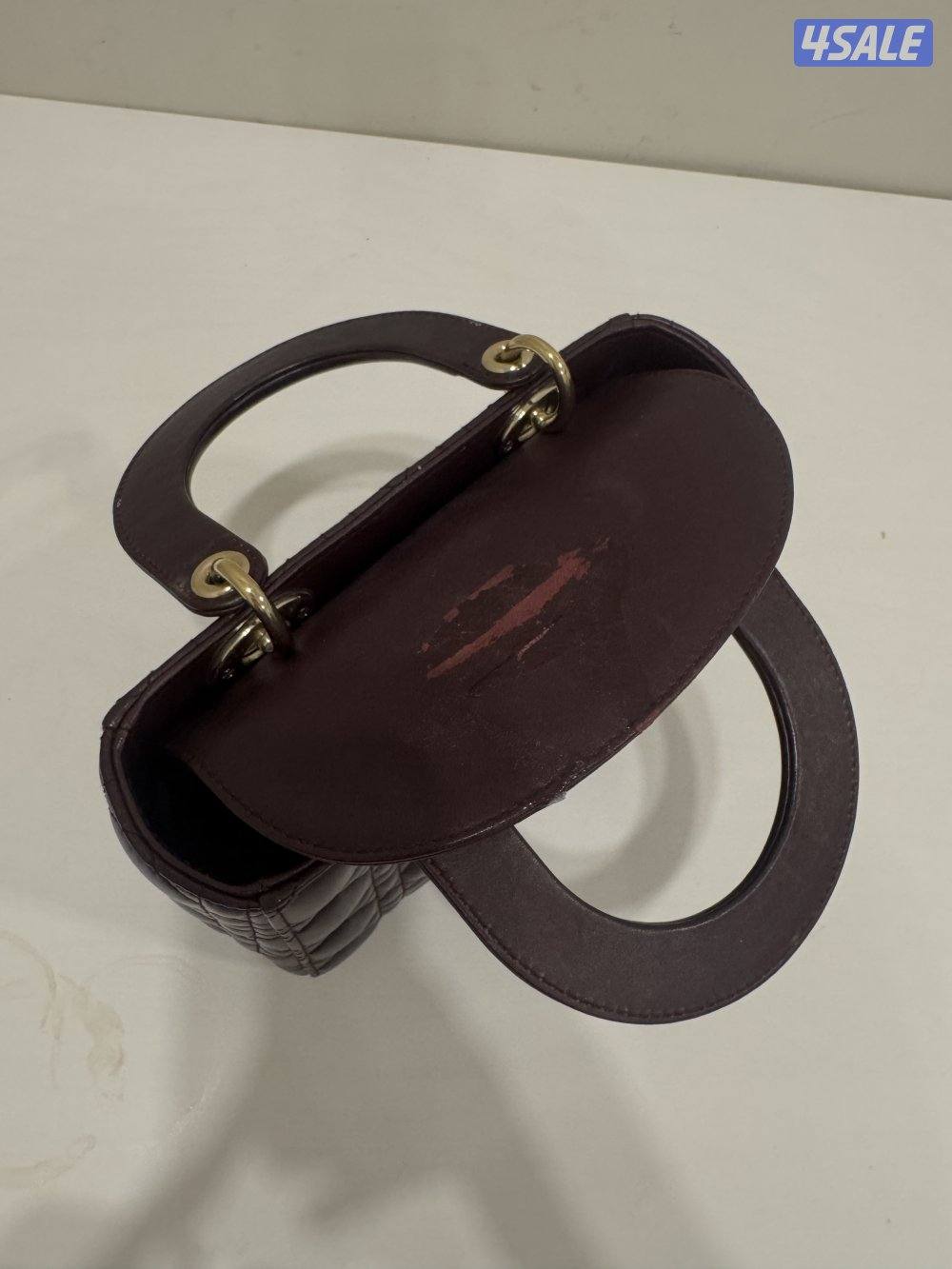 جنطة ليدي ديور ميني لون برغندي2