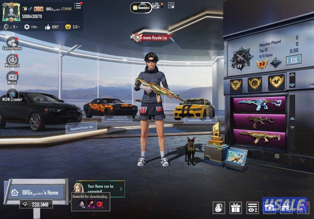 حساب ببجي لفل77 المثك97 مستوى605