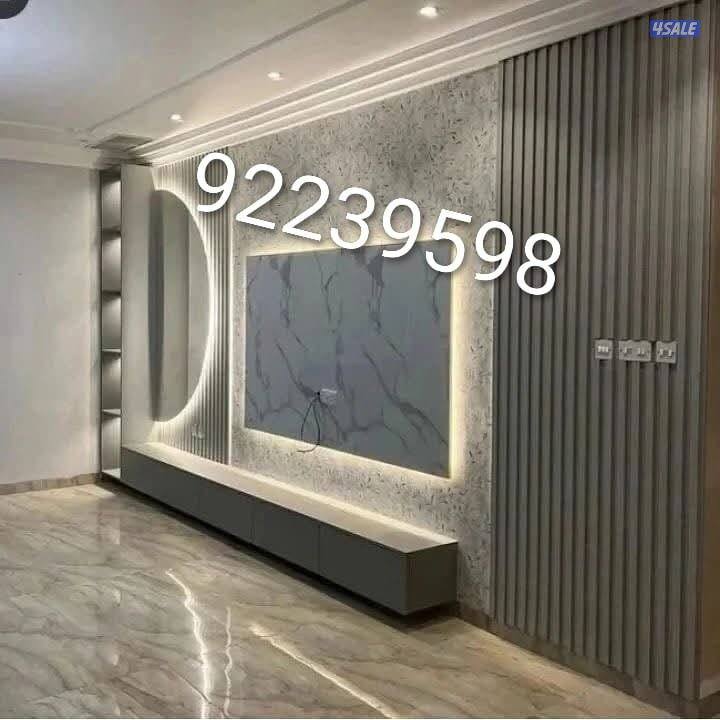 اعمال ديكورات وابواب عازل و  جبسم بورد وصبغ9