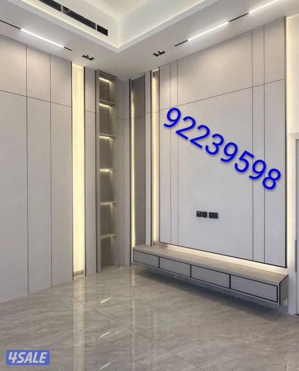 اعمال ديكورات وابواب عازل و  جبسم بورد وصبغ13