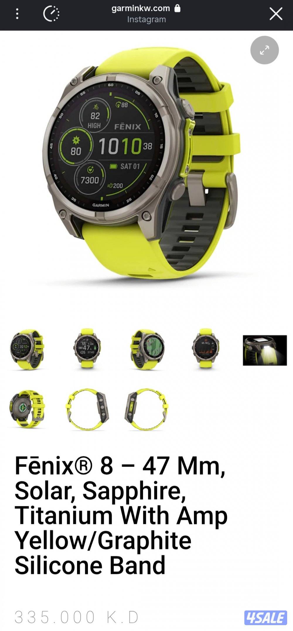 للبيع ساعة جارمن fenix 8 47mm جديدة1