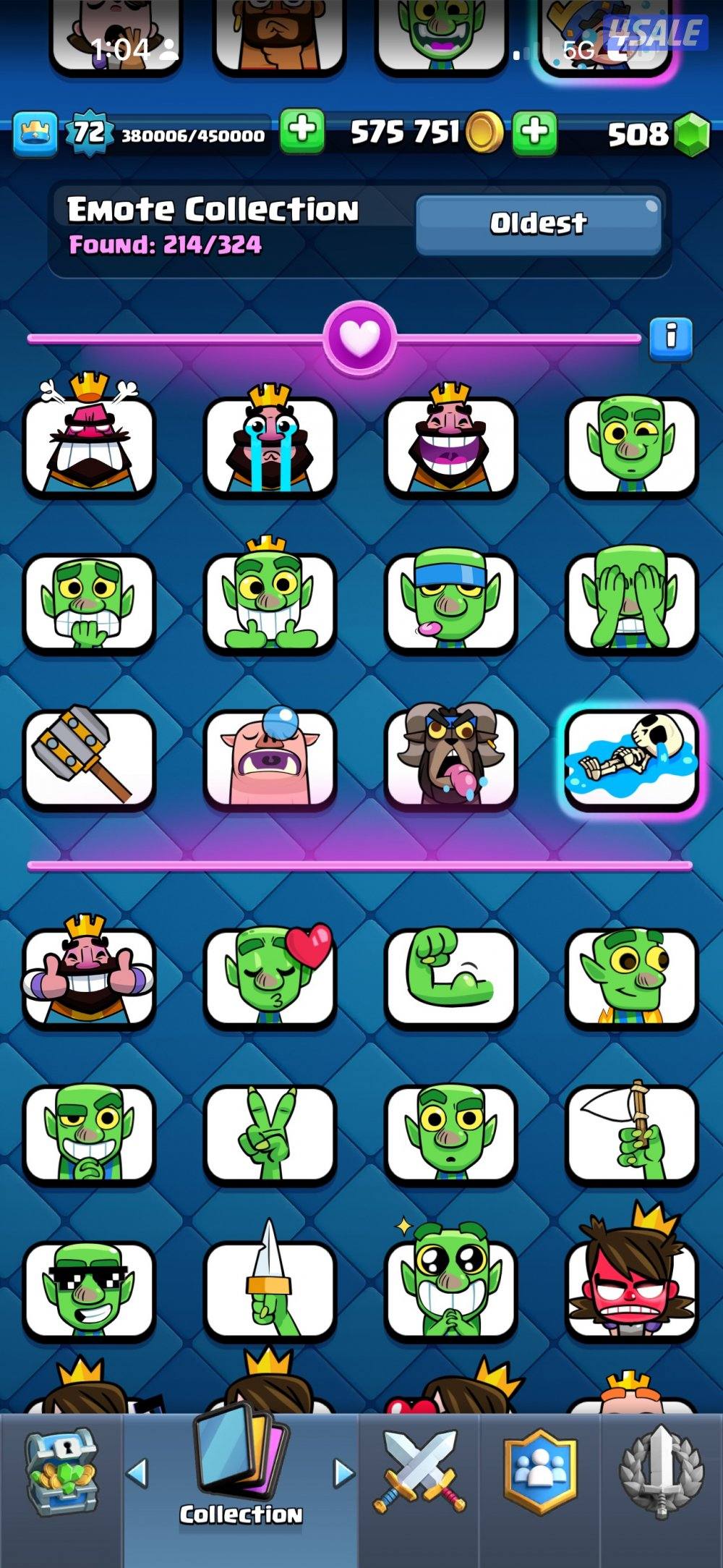 حساب كلاش رويال للبيع لفل 7210