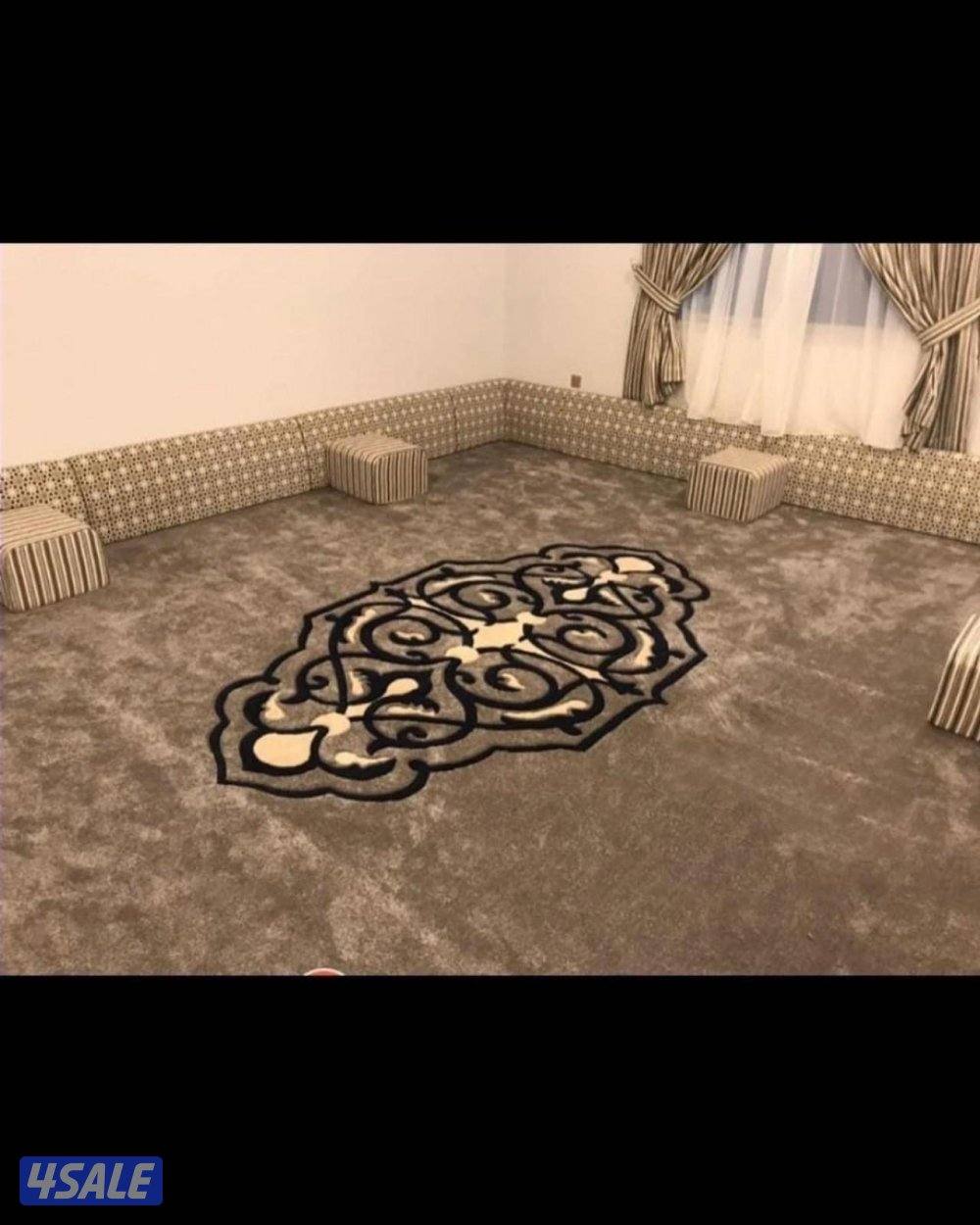 سجاد مساند ضهر نقشات حفر يدوي بلاستك ثيل صناعي وجميع اثاث والمفروشات0