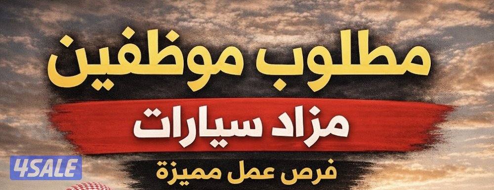 مطلوب موظفين مزاد سيارات0