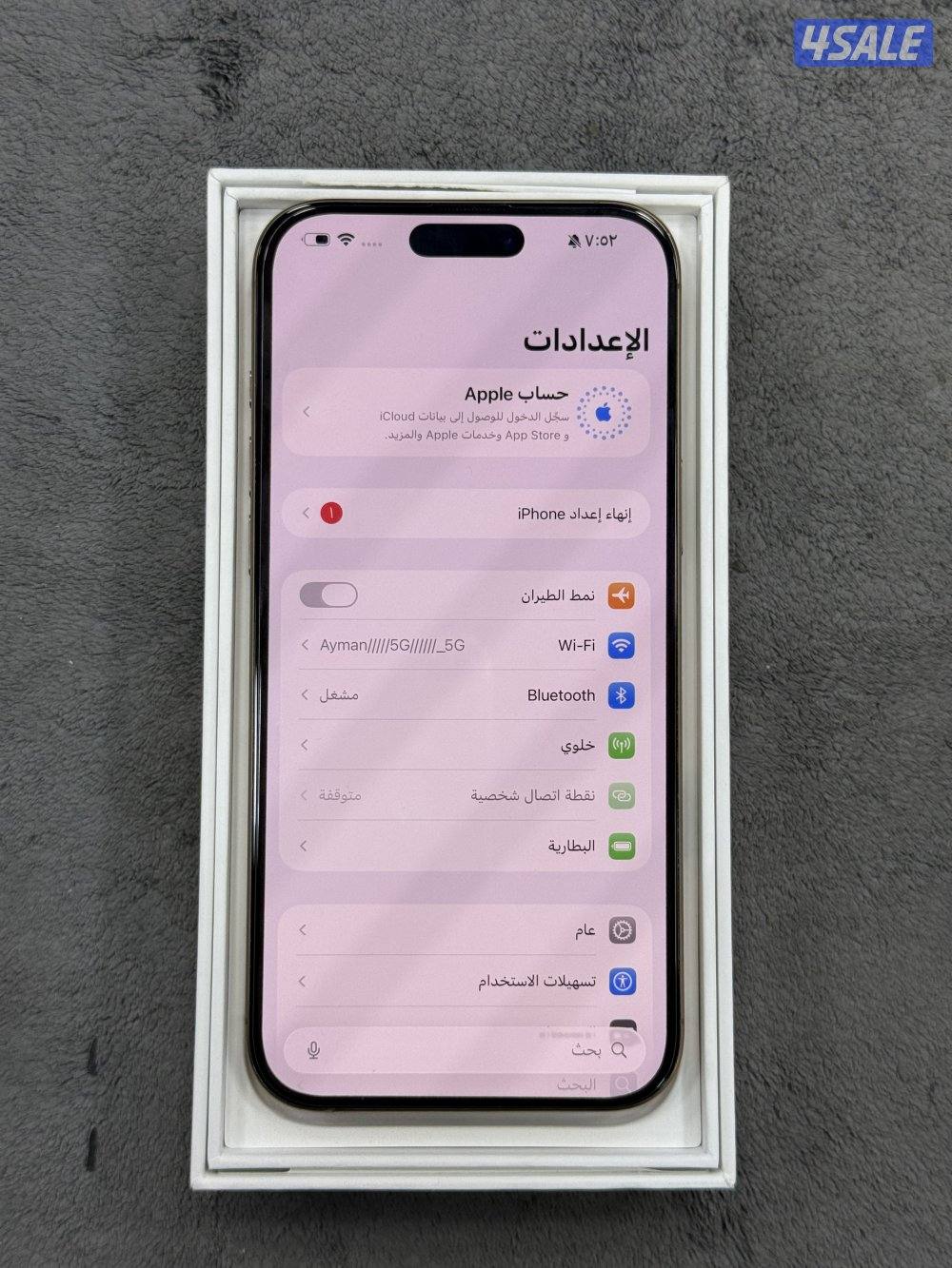 ايفون ١٦ برو ماكس ٢٥٦ قيقا بحالة جيدة0