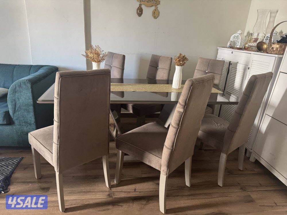 سفره ٦ كراسي استعمال كالجديد0