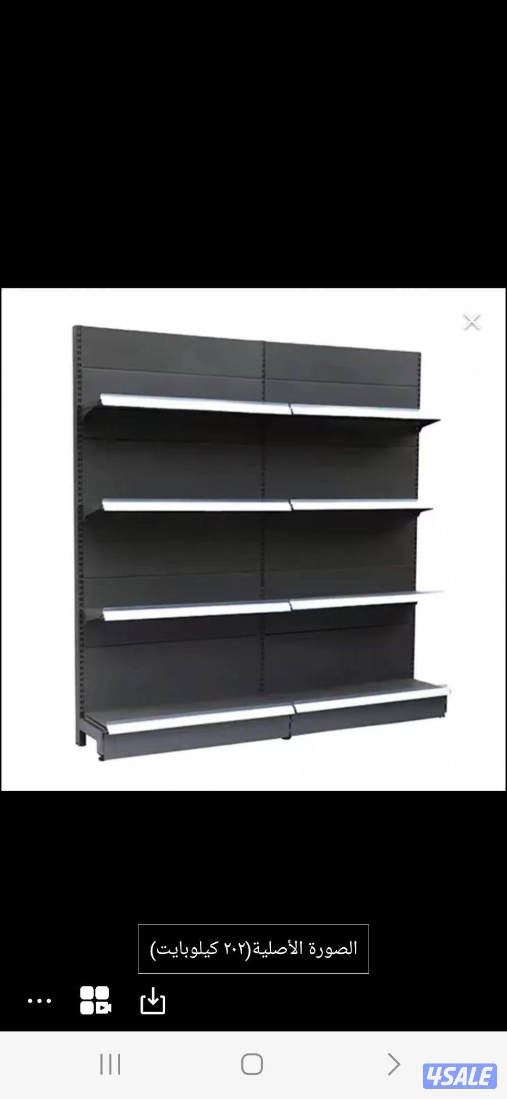 أرفف عرض منتجات لون أسود0