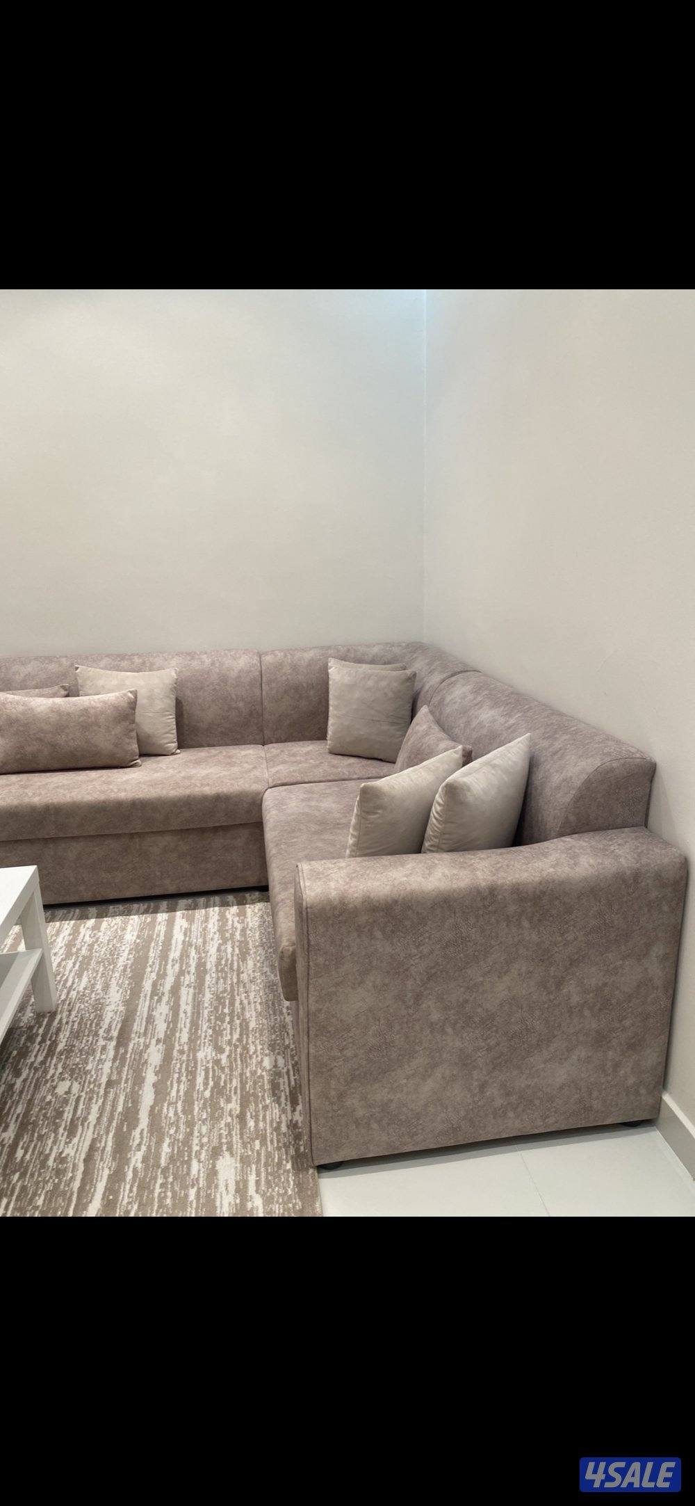 كنب شمواه بيج خرف L مع كوش أسفنج وتفصال البغلي0