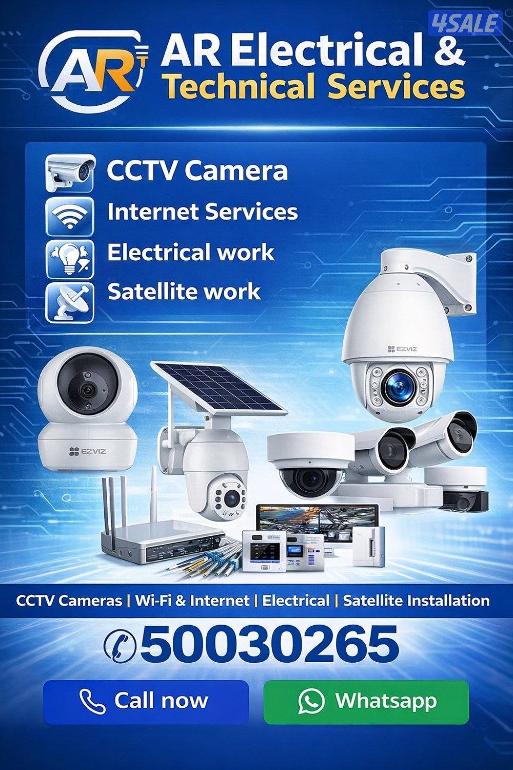 CCTV cameras,Intercom Audio or video both,Satellite Arab sat or nile s0