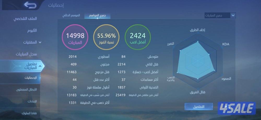 ارخص حساب موبايل ليجند0