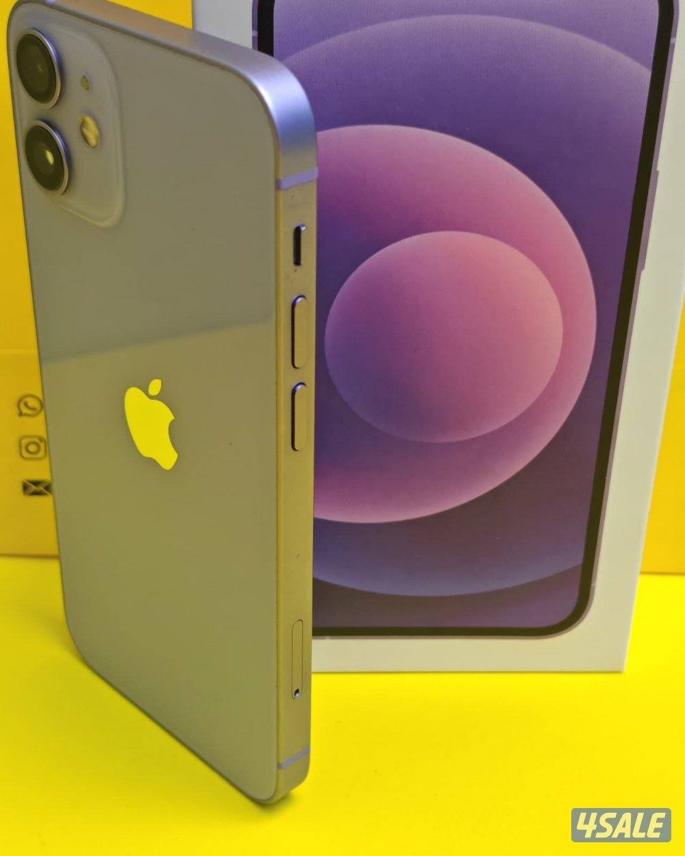 iPhone 12 Mini 128GB Purple – Battery 74% ايفون 12 ميني 128 جيجا بنفسج3