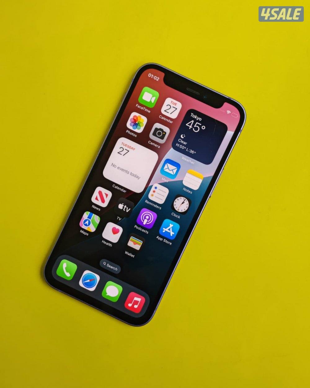 iPhone 12 Mini 128GB Purple – Battery 74% ايفون 12 ميني 128 جيجا بنفسج7