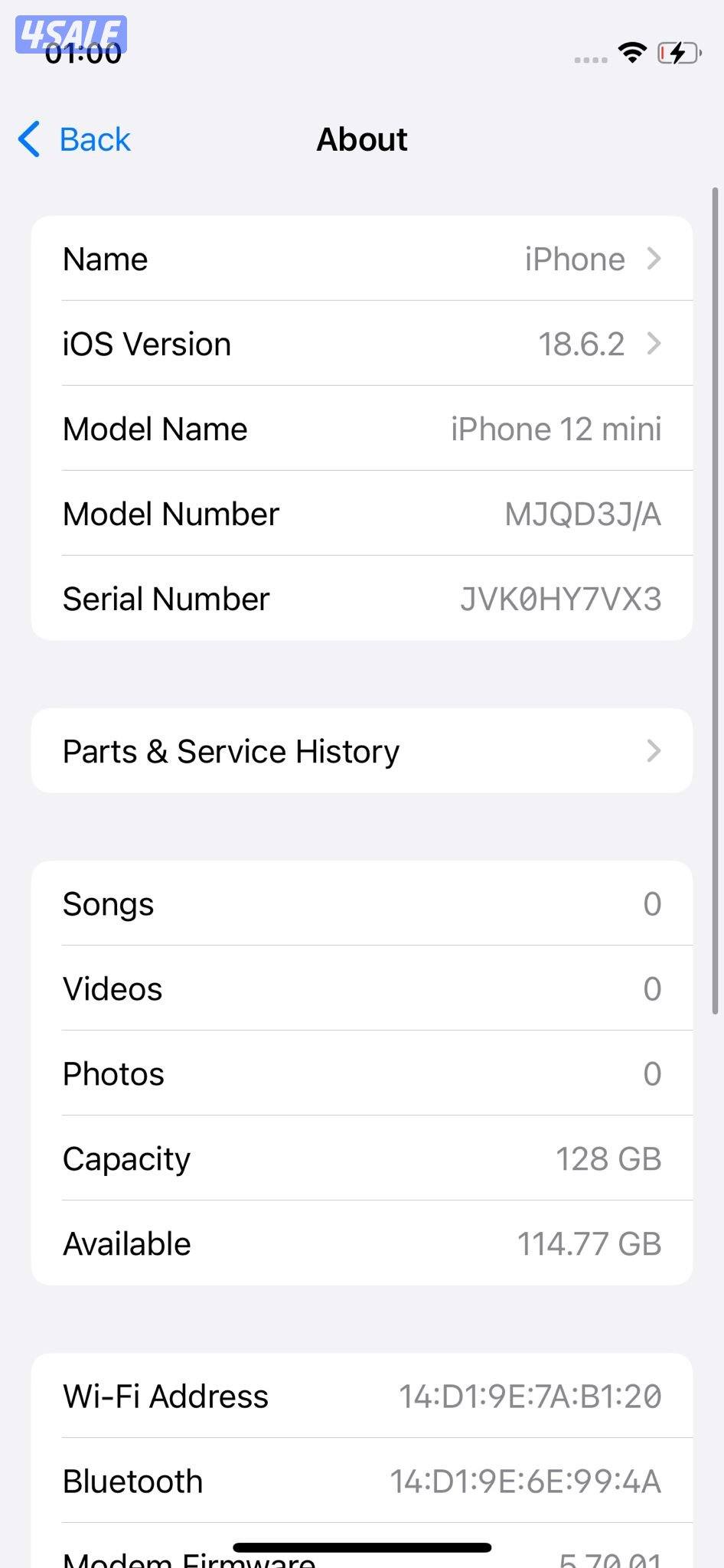 iPhone 12 Mini 128GB Purple – Battery 74% ايفون 12 ميني 128 جيجا بنفسج10
