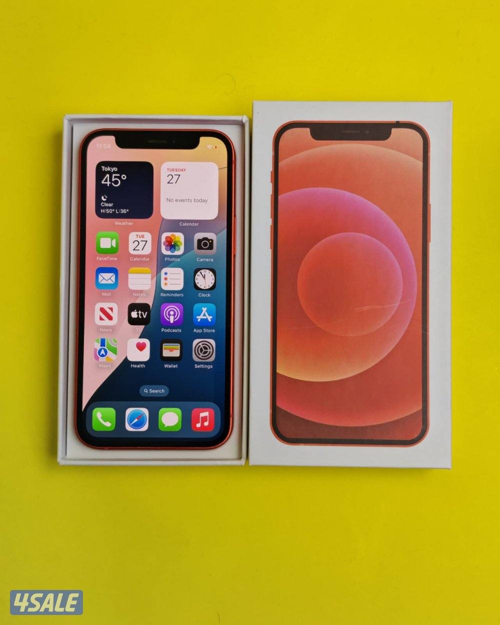iPhone 12 Mini 128GB Red – Battery 74% ايفون 12 ميني 128 جيجا أحمر1