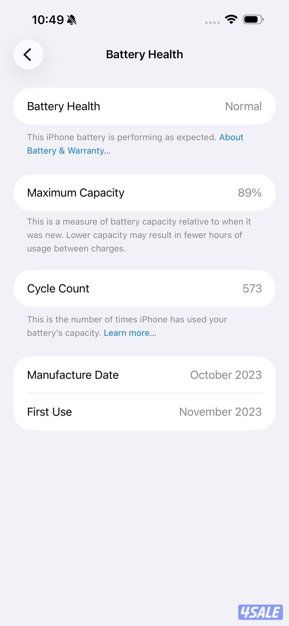 iPhone 15 Pro Max 256GB Blue – Battery 89% ايفون 15 برو ماكس 256 جيجا8