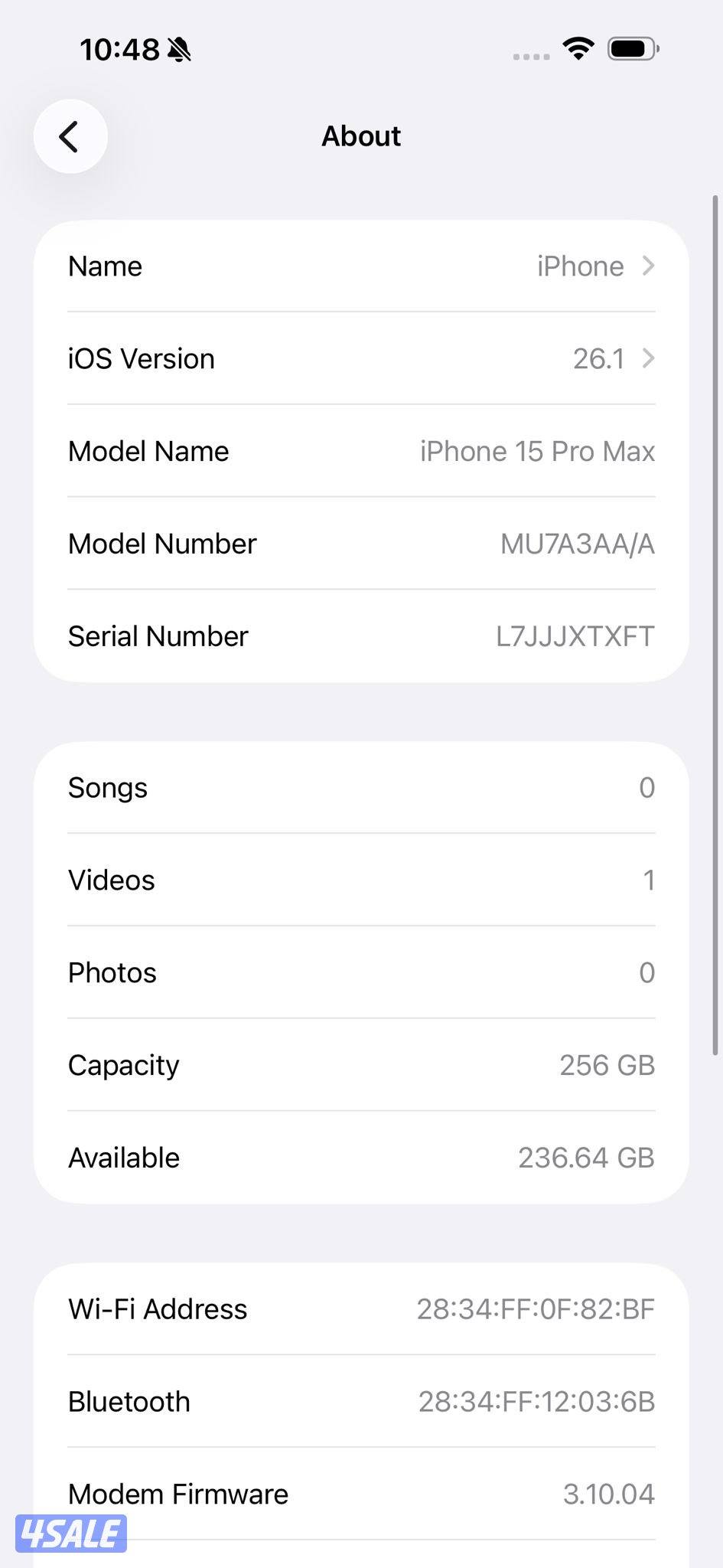 iPhone 15 Pro Max 256GB Blue – Battery 89% ايفون 15 برو ماكس 256 جيجا9