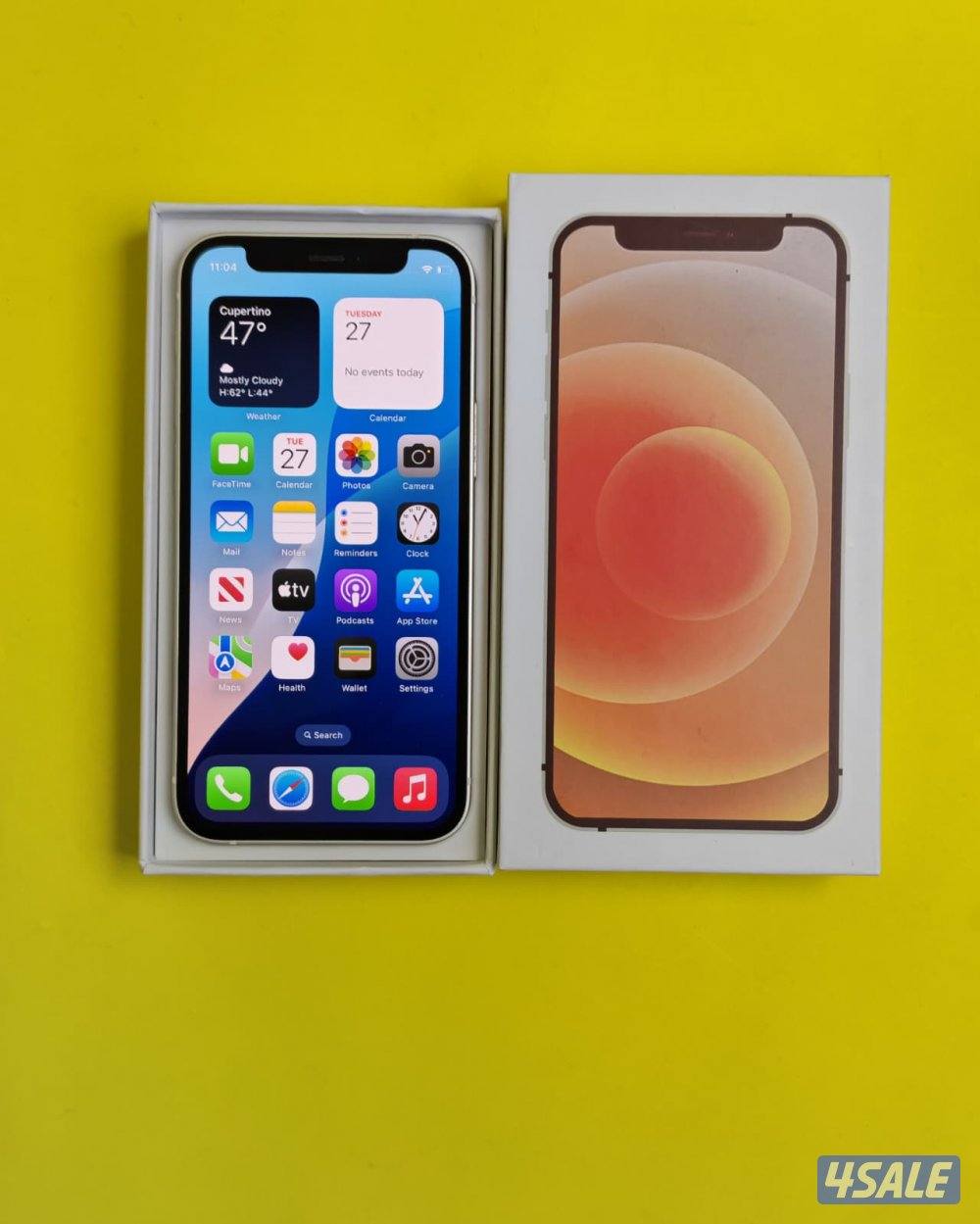 iPhone 12 Mini 128GB Starlight – Battery 80% ايفون 12 ميني 128 جيجا1