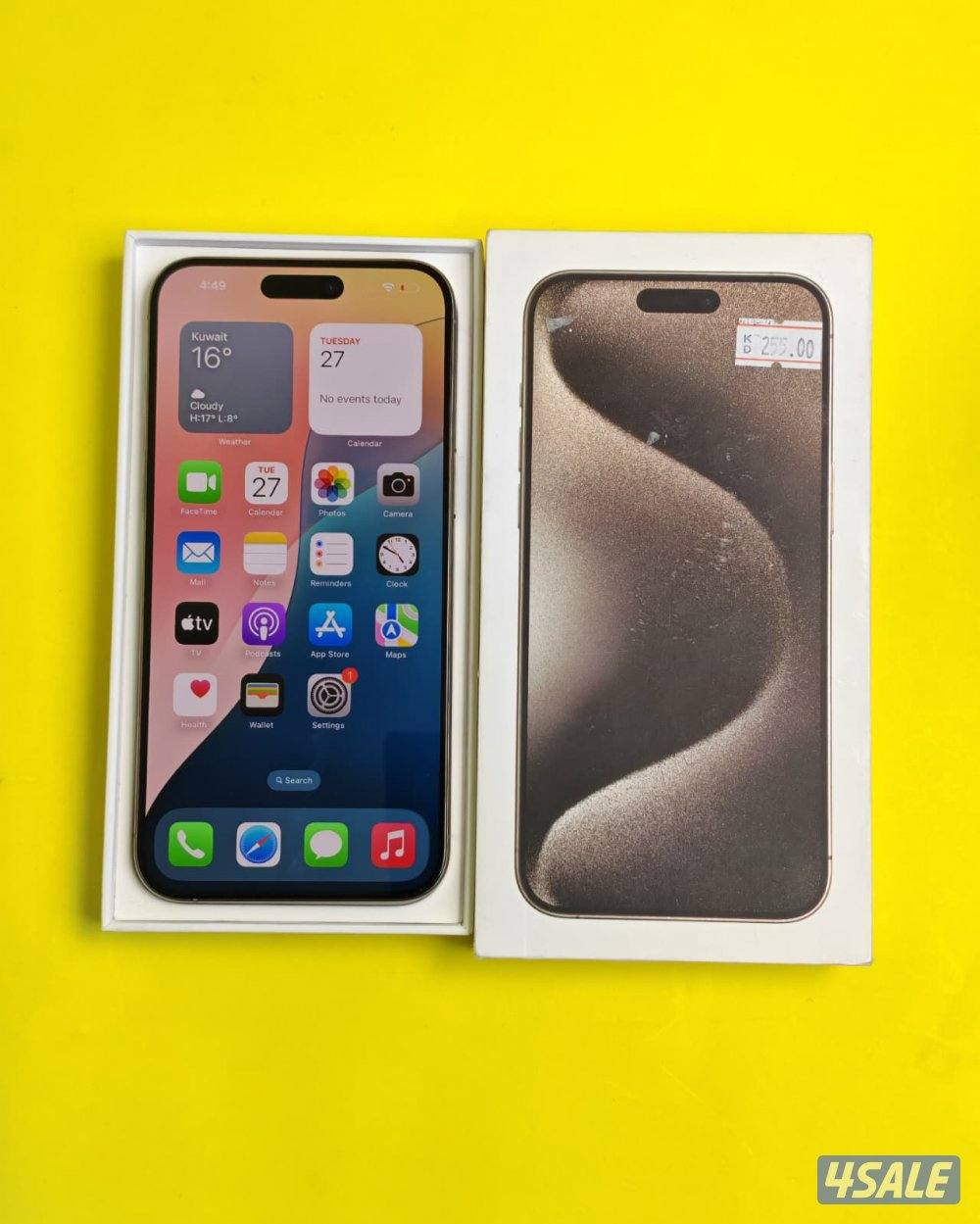 iPhone 15 Pro Max 512GB Natural – Battery 87% ايفون 15 برو ماكس 5121