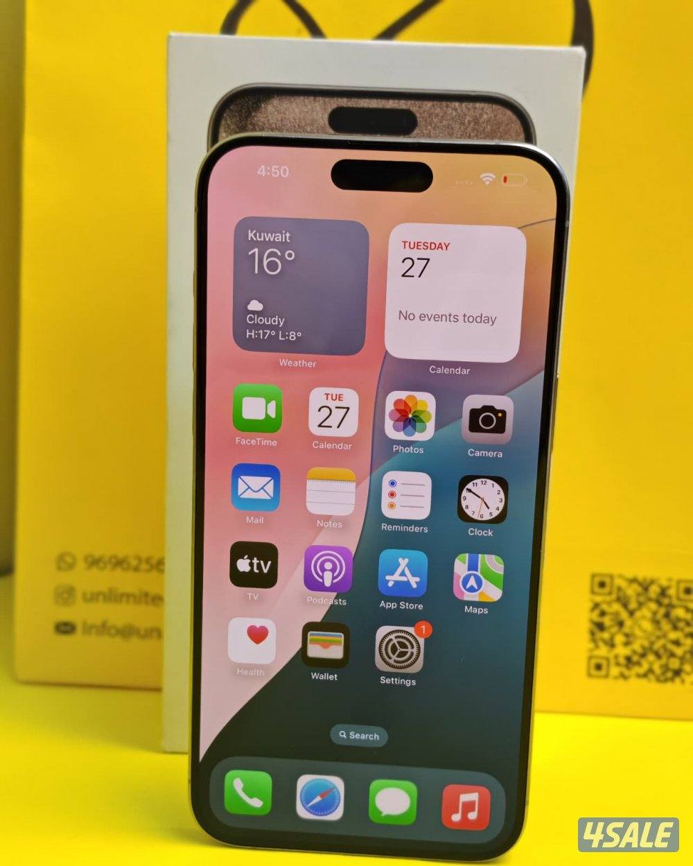 iPhone 15 Pro Max 512GB Natural – Battery 87% ايفون 15 برو ماكس 51210