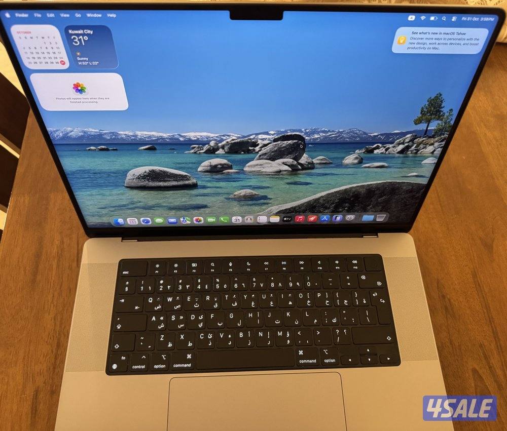 لابتوب ابل ماك بوك برو ام 2 شاشة 16 انش 16 جيجا رام بملحقاته والكرتون8