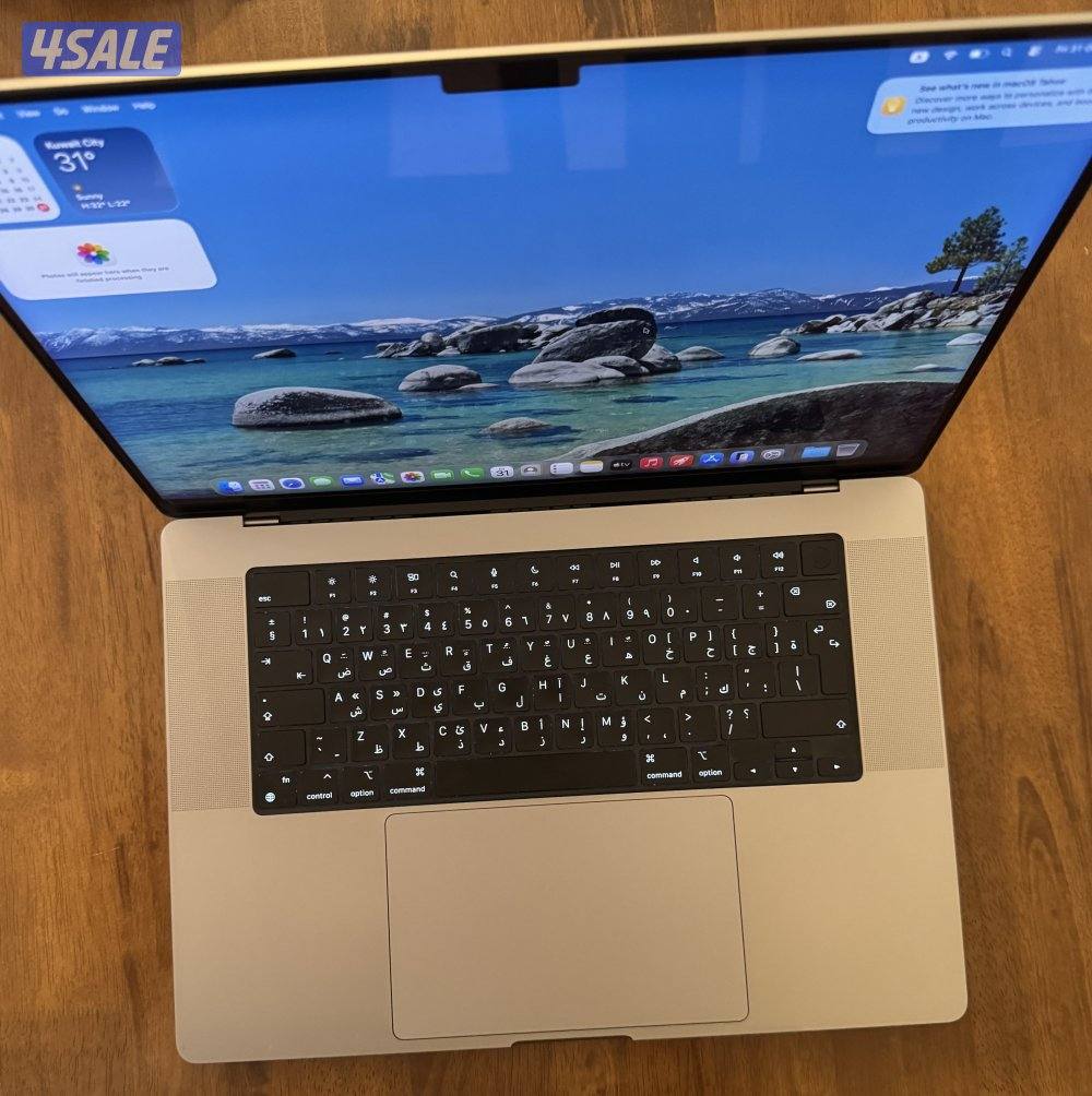 لابتوب ابل ماك بوك برو ام 2 شاشة 16 انش 16 جيجا رام بملحقاته والكرتون9