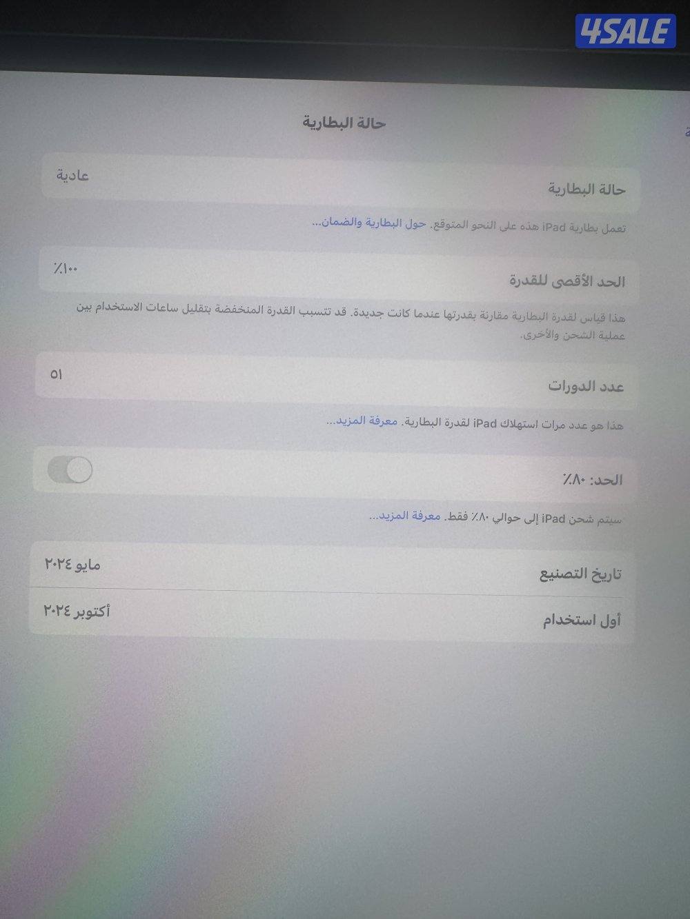 ايباد برو 13 m4 نظيف ولا زلغ شبه جديد4