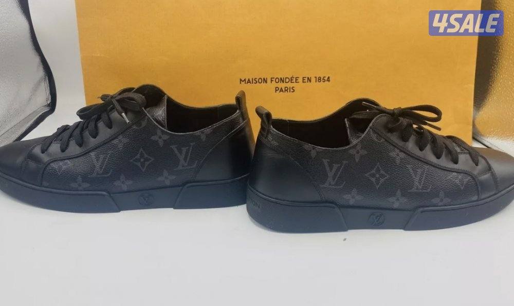 Louis Vuitton Sneakers LV Print Black Leather0