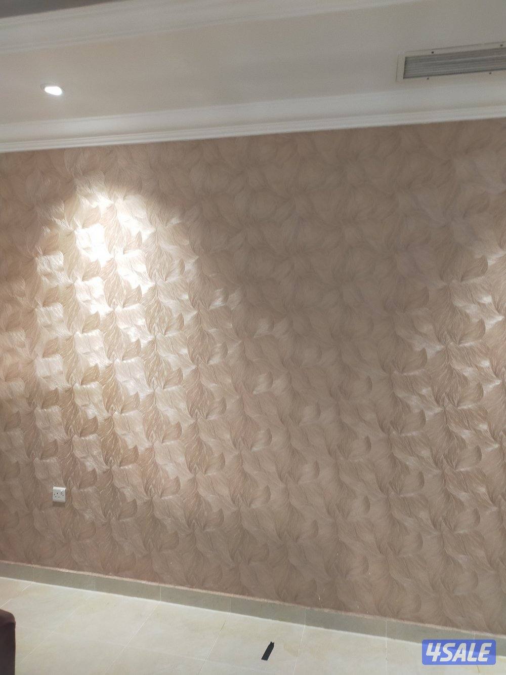 اصباغ وتركيب ورق جدران وتركيب باركيه خشب10