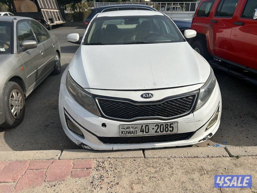 كيا اوبتيما 2015 بدون فتحة سقف  شرط الفحص قير مكينة شاصي الممشة 258الف1