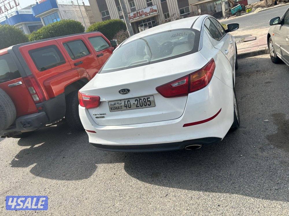 كيا اوبتيما 2015 بدون فتحة سقف  شرط الفحص قير مكينة شاصي الممشة 258الف2